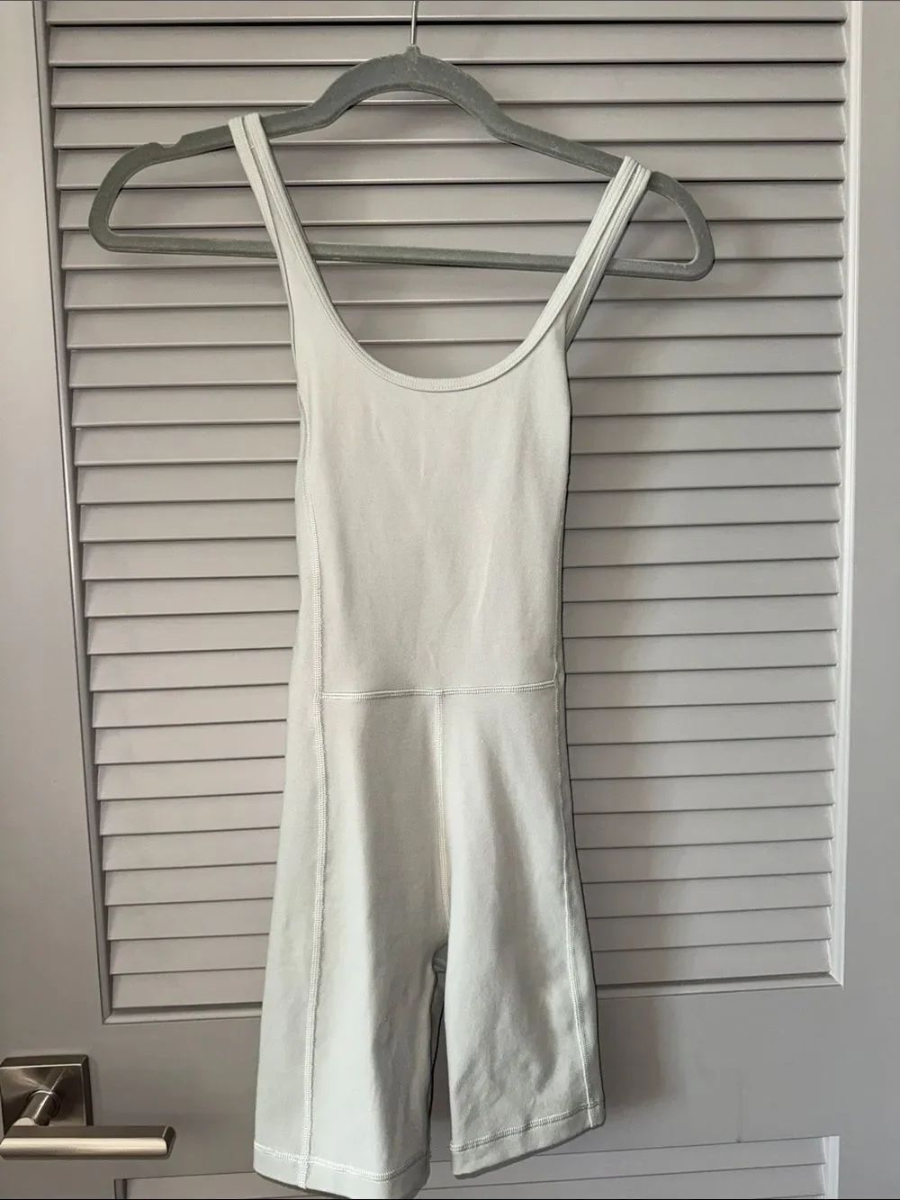TNA White Sleeveless Fitted Bodysuit Romper